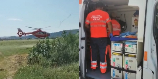 Fată de 13 ani, pasageră în microbuzul lovit de tren, transportată la spital cu elicopterul SMURD. VIDEO